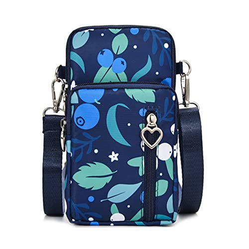 Damen Handtaschen Schultertasche Handytaschen Umhängetasche Kunstleder Schultertasche 3 Reißverschluss Beutel Universal Handytasche zum Umhängen Kartentasche Geldbörse für Handy unter 7 Zoll von Brinny