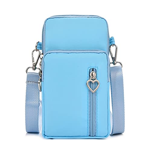 Damen Handtaschen Schultertasche Handytaschen Umhängetasche Kunstleder Schultertasche 3 Reißverschluss Beutel Universal Handytasche zum Umhängen Kartentasche Geldbörse für Handy unter 7 Zoll von Brinny