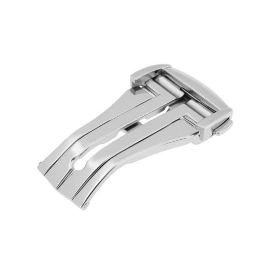 Briny River 20mm Dornschließe Edelstahl Kompatibel mit Omega Seamaster Planet Ocean Silber von Briny River