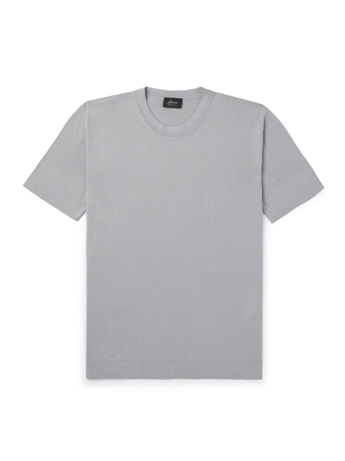 Brioni - Cotton and Silk-Blend T-Shirt - Men - Gray - IT 46 von Brioni