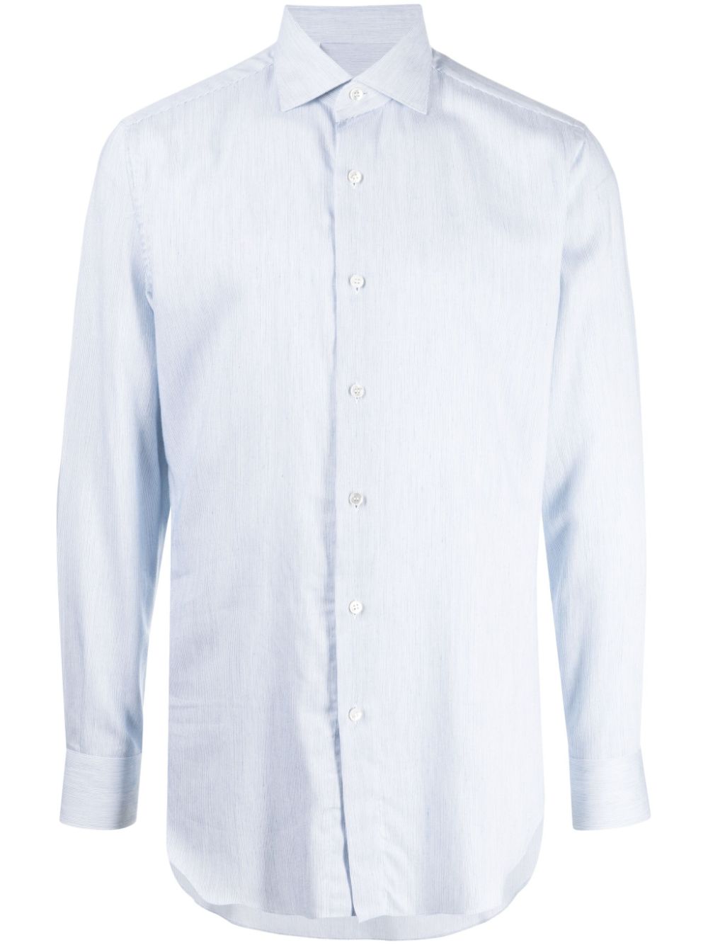 Brioni Gestreiftes Hemd aus Baumwoll-Kaschmirgemisch - Blau von Brioni