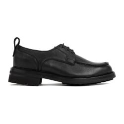 Brioni Herren Derby Schuhe Schwarz Genarbtes Leder 4cm Absatz von Brioni