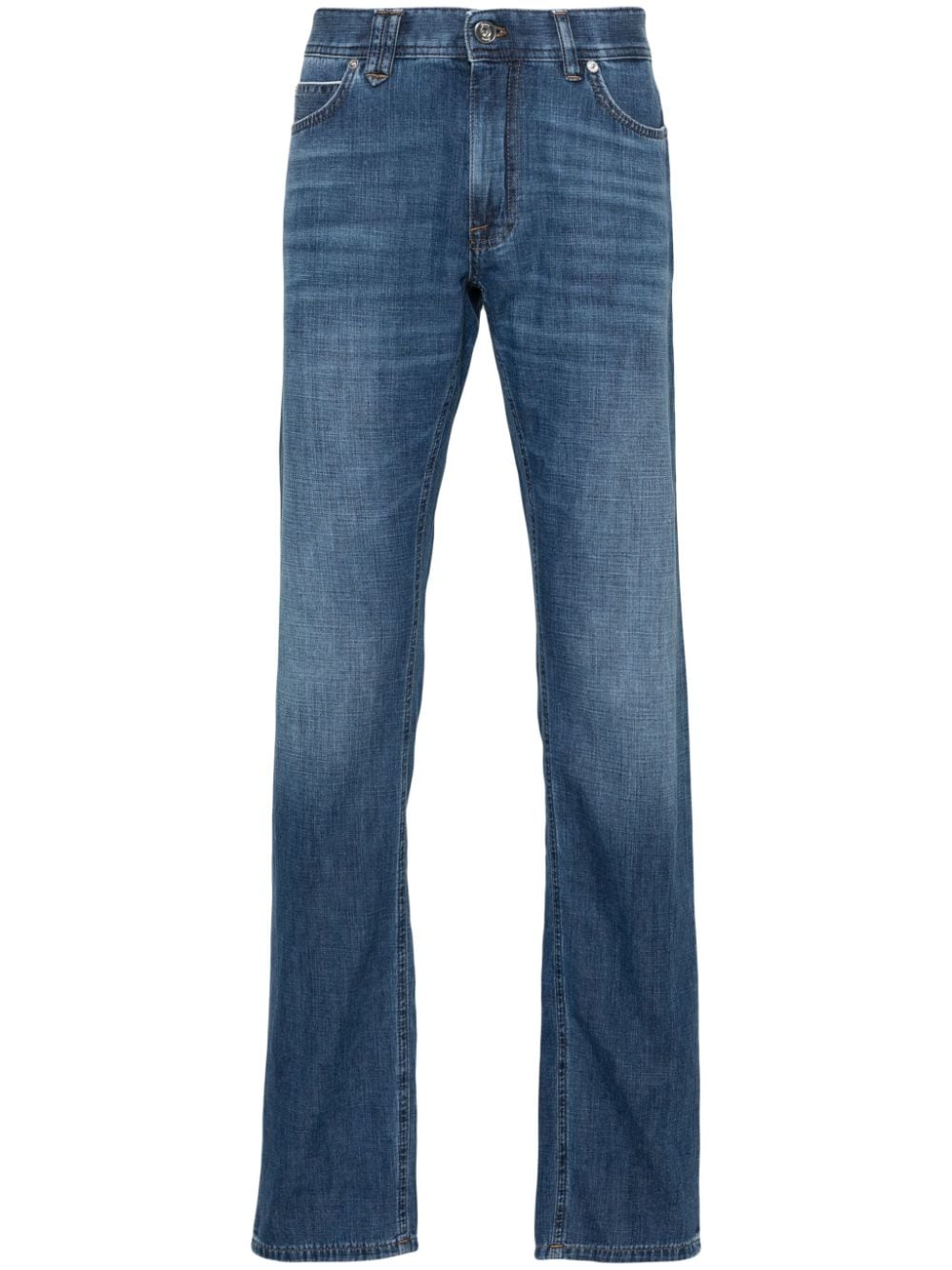 Brioni Halbhohe Meribel Straight-Leg-Jeans - Blau von Brioni