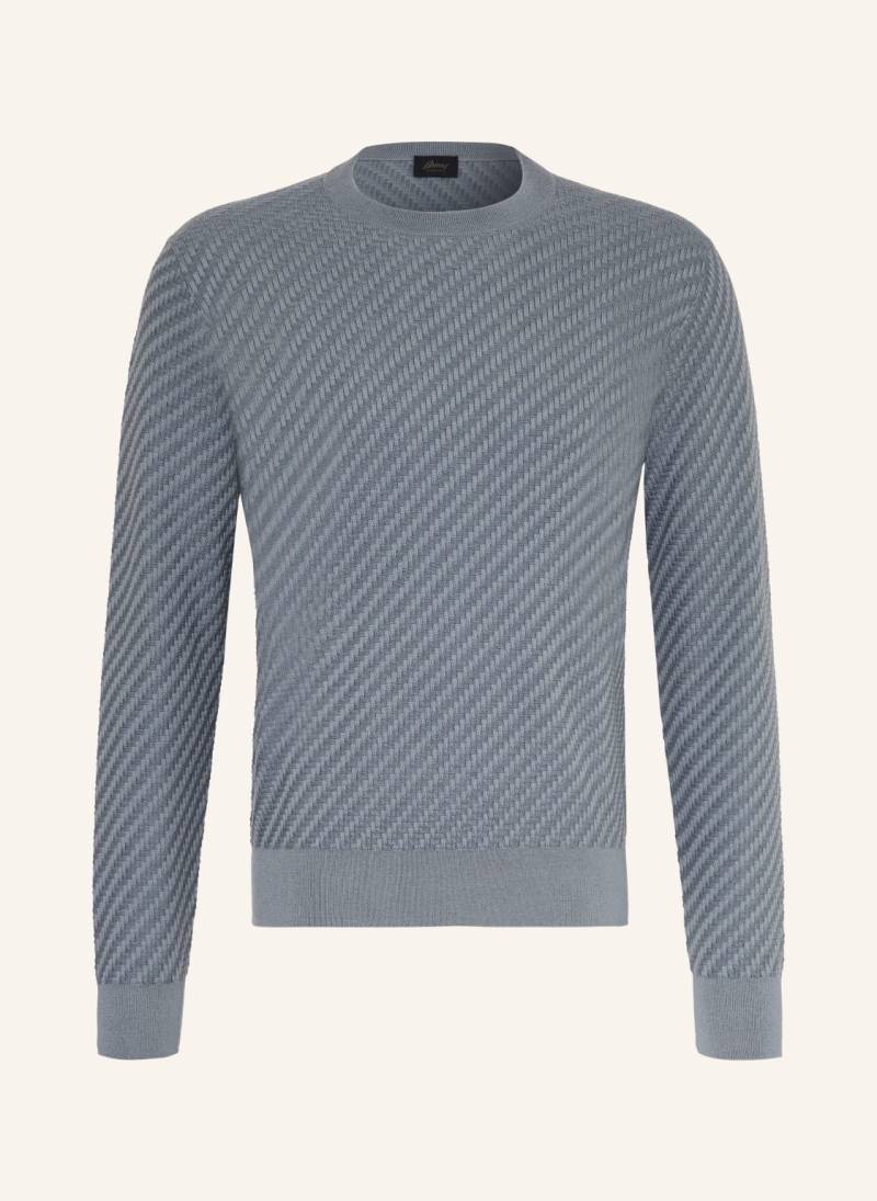 Brioni Pullover Mit Seide blau von Brioni