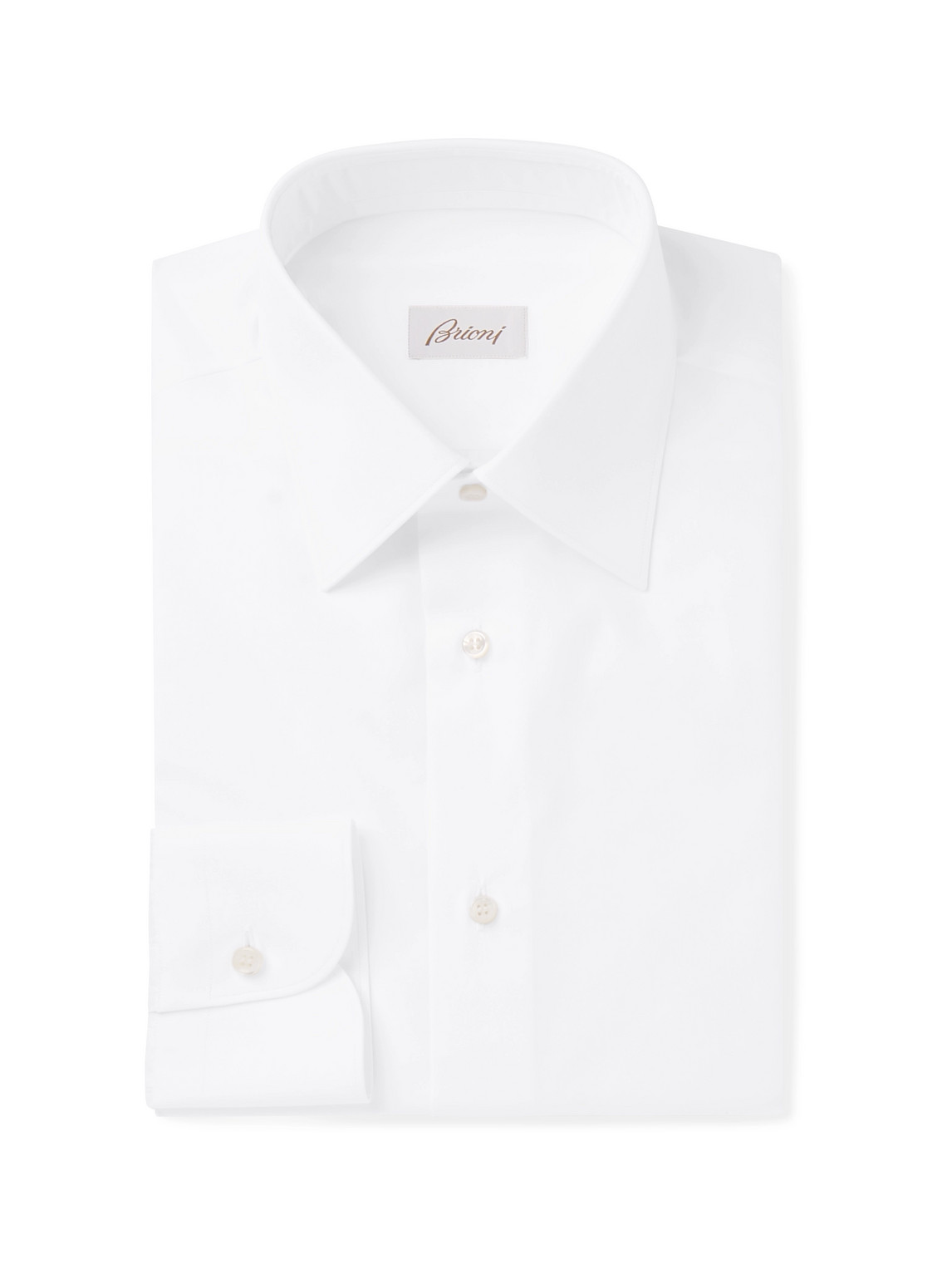 Brioni - Slim-Fit Cotton-Poplin Shirt - Men - White - EU 41 von Brioni
