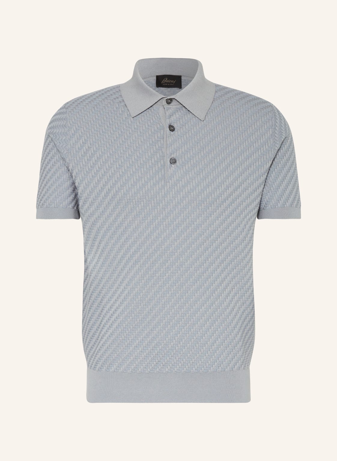 Brioni Strick-Poloshirt Mit Seide blau von Brioni