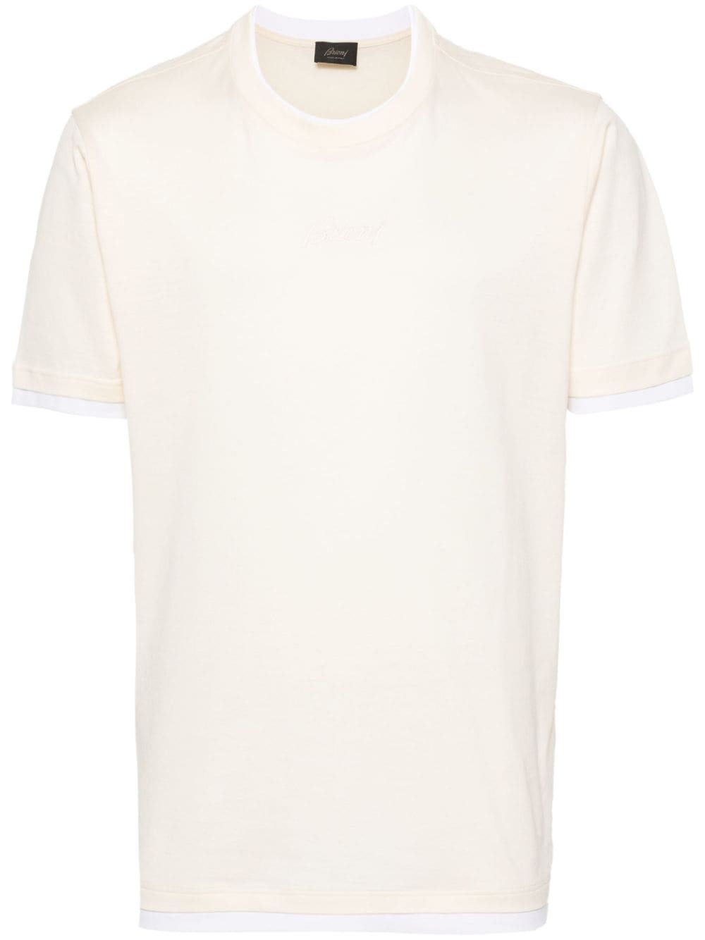 Brioni T-Shirt im Layering-Look - Nude von Brioni