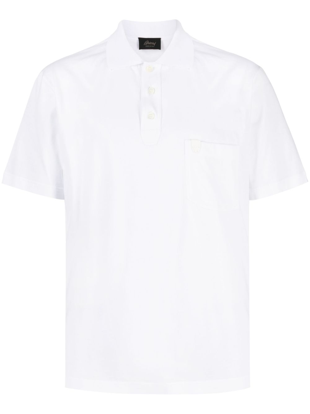 Brioni Poloshirt mit Logo-Etikett - Weiß von Brioni