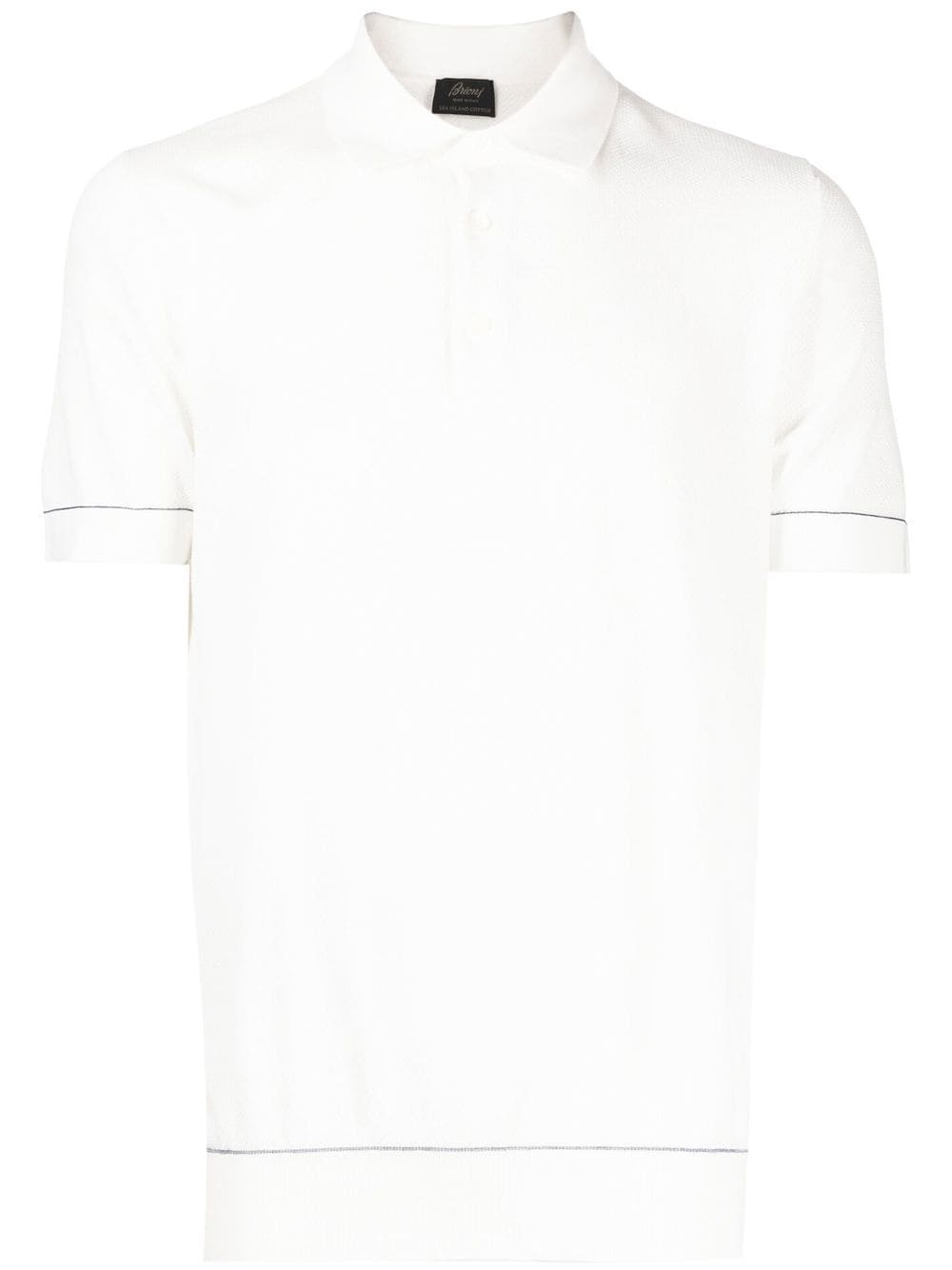 Brioni Strukturiertes Poloshirt - Weiß von Brioni