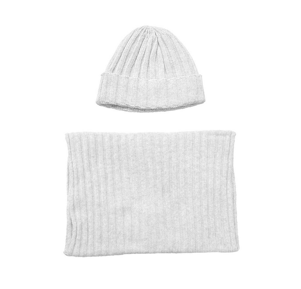 Brise Textil Mütze & Schal Mütze & Schal im Strick-Design-2-teiliges Winterset (2-teiliges Set) Anti-Pilling, Mit Fleece-Innenband (bei Mütze), Unisex von Brise Textil