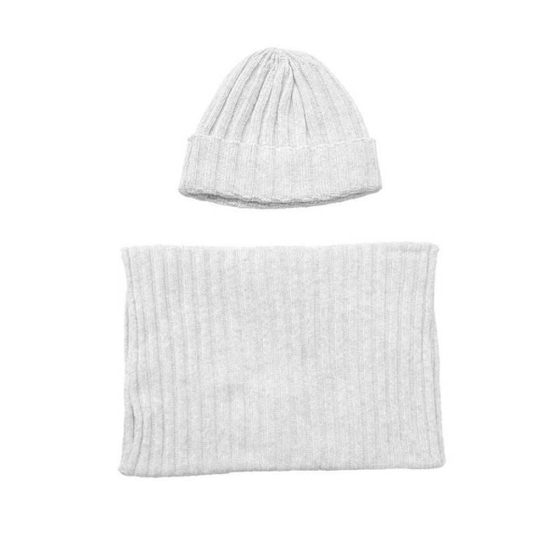 Brise Textil Mütze & Schal Mütze & Schal im Strick-Design-2-teiliges Winterset (2-teiliges Set) Anti-Pilling, Mit Fleece-Innenband (bei Mütze), Unisex von Brise Textil