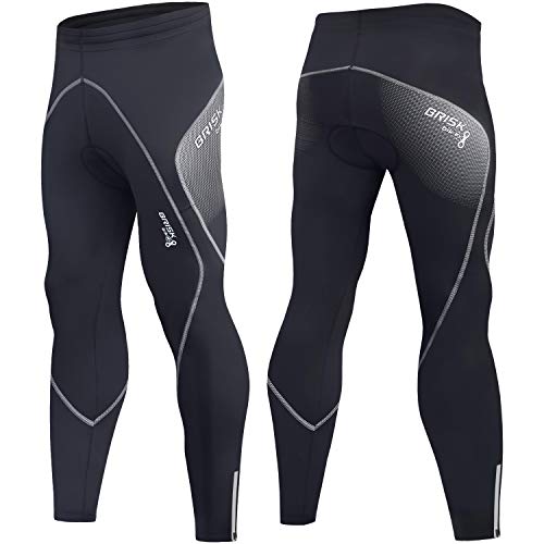 Brisk Bike Herren Fahrradhose Thermo Leggings Fahrradhose Coolmax gepolstert von Brisk Bike