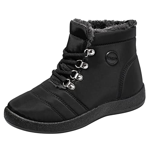 Briskorry Damen Winterstiefel Winterschuhe Stiefel Stiefelette Gefütterte Schneestiefel Arbeitsschuhe Arbeitsstiefel Arbeiten Wandern Boots Draussen Gr. 37-42 von Briskorry