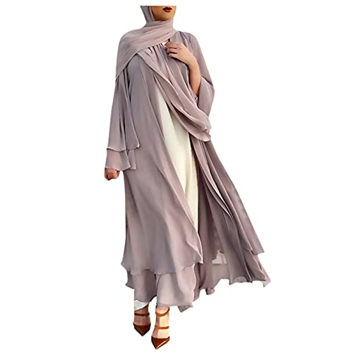 Briskorry Frauen Muslimisches Gebet Chiffon Offenes Kleid Abaya Dubai Türkei Islam Kaftan islamischer Ramadan Eid Mubarak Frauen Robe von Briskorry