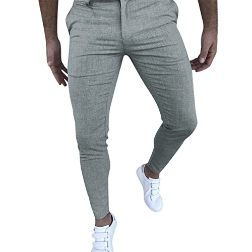 Briskorry Herren Chino Hose Karierte Stoffhose Lange Regular Fit Stretch Hose Karo-Muster Herrenhose Baumwollhose Männerhose Freizeithose für Männer von Briskorry