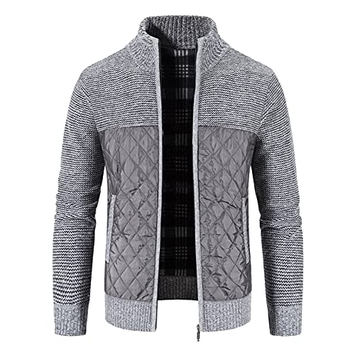 Briskorry Herren Jacke übergangsjacke,Winter Wasserdicht Warme Daunenjacken Leicht Gefüttert Steppjacke Atmungsaktiv Wintermantel mit Stehkragen Zip Outdoor Winterjacke von Briskorry