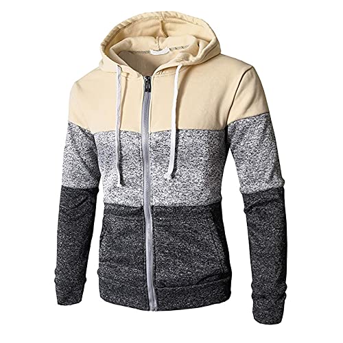 Briskorry Herren Strickjacke für Winter und Übergang, Männer Strick-Jacke mit Kapuze Slim Fit Moderner Freizeit Herren Hoodie-Sweatjacke-Winterjacke Langarm Grobstrick Oberteile Wintermantel von Briskorry