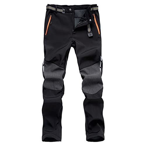 Briskorry Herren Wanderhose Wasserdicht Softshellhose Outdoorhose Winddicht Warm Skihose Fleece Gefüttert Snowboardhose Winter Trekkinghose Regenhose Thermohose Herren Fahrradhose Outdoor von Briskorry