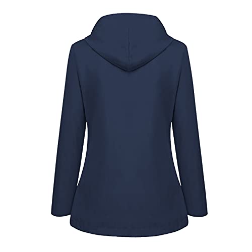 Briskorry Regenjacke Damen Lang: Regenmantel Wasserdicht Gefuittert Windbreaker Jacke Leicht Windiacke mit Kapuze große größenn Regnet Jacke Wasserfeste Jacke Softshellmantel Regenmantel Wanderjacke von Briskorry