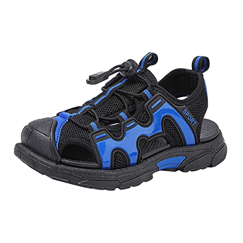 Briskorry Sandalen Jungen 36 Anti-Rutsch Sommerschuhe Bequeme Riemchensandalen Flache Sandaletten Rutschfest pantoletten Freizeitschuhe Geschlossene Zehen Kinderschuhe Atmungsaktive Strandschuhe von Briskorry