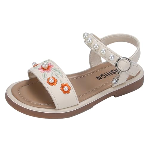 Briskorry Sandalen Mädchen 36 Flache Sandaletten Bequeme Riemchensandalen Atmungsaktive Strandschuhe Rutschfest pantoletten Freizeitschuhe Prinzessin Schuhe Kinderschuhe Anti-Rutsch Sommerschuhe von Briskorry