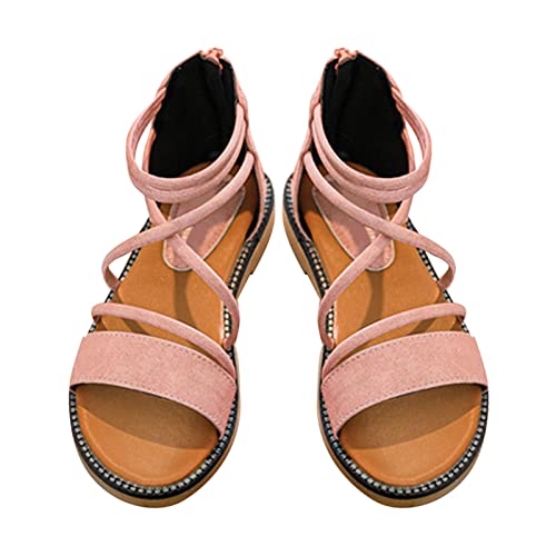 Briskorry Sandalen für Mädchen Atmungsaktive Strandschuhe Bequeme Riemchensandalen Flache Sandaletten Prinzessin Schuhe Kinderschuhe Freizeitschuhe Rutschfest pantoletten Anti-Rutsch Sommerschuhe von Briskorry