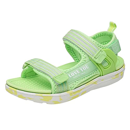 Briskorry Sandalen für Mädchen Flache Sandaletten Bequeme Riemchensandalen Anti-Rutsch Sommerschuhe Prinzessin Schuhe Kinderschuhe Freizeitschuhe Rutschfest pantoletten Atmungsaktive Strandschuhe von Briskorry