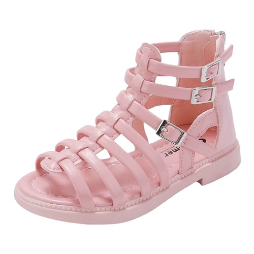 Briskorry Sandalen für Mädchen Flache Sandaletten Rutschfest pantoletten Freizeitschuhe Bequeme Riemchensandalen Anti-Rutsch Sommerschuhe Prinzessin Schuhe Kinderschuhe Atmungsaktive Strandschuhe von Briskorry