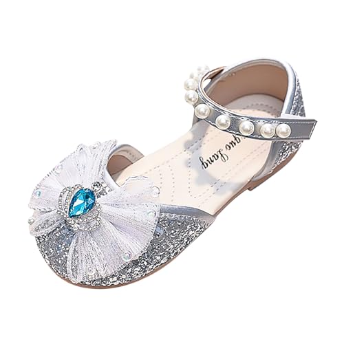 Briskorry Sandalen für Mädchen Freizeitschuhe Rutschfest pantoletten Anti-Rutsch Sommerschuhe Bequeme Riemchensandalen Atmungsaktive Strandschuhe Prinzessin Schuhe Kinderschuhe Flache Sandaletten von Briskorry