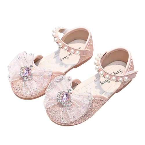 Briskorry Sandalen für Mädchen Freizeitschuhe Rutschfest pantoletten Anti-Rutsch Sommerschuhe Bequeme Riemchensandalen Atmungsaktive Strandschuhe Prinzessin Schuhe Kinderschuhe Flache Sandaletten von Briskorry