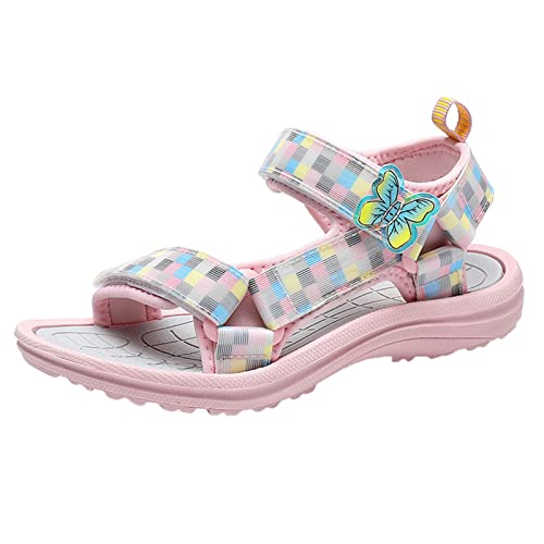 Briskorry Sandalen für Mädchen Freizeitschuhe Rutschfest pantoletten Flache Sandaletten Prinzessin Schuhe Kinderschuhe Anti-Rutsch Sommerschuhe Bequeme Riemchensandalen Atmungsaktive Strandschuhe von Briskorry