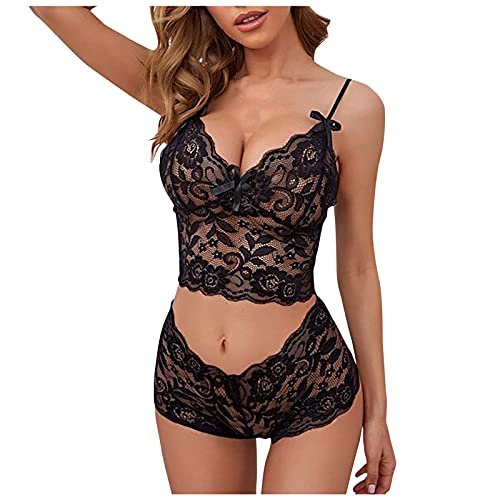 Briskorry Sexy Dessous Damen Zweiteilige Push up Lingerie sexy Unterwasche Sport BH mit String Tanga Verführerisches Reizwäsche für Frauen Nachtwäsche Heißen Negligees von Briskorry