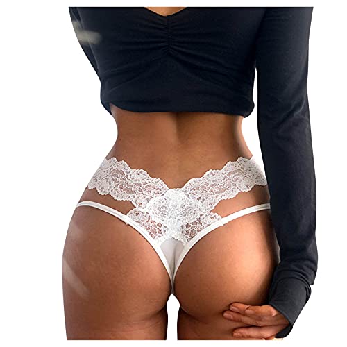 Briskorry Unterhosen Damen Spitze Sexy Slips Tanga Erotisch String Unterhose Fit Lingerie Panties Sexy Damenwäsche Spitze Dessous Tanga Höschen Pantys Schlüpfer Aushöhlen Sexy Spitze Hipster Slip von Briskorry