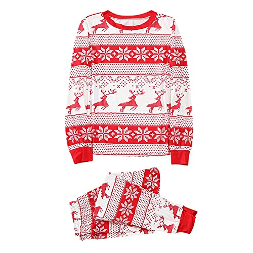 Briskorry Weihnachtspulli Familie Set Passende Weihnachten Pyjama Männer,Frauen,Kinder,Kleinkinder Nachtwäsche Hirsch Druck Pjs Schlafoverall Größe Schlafshirt von Briskorry