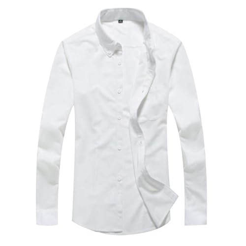 Cordhemd Herren Cord-Hemd Langarm Männer Freizeithemd Regular Fit Button-down Shirt Einfarbig Revers Hemded Licht Hemd Fall und Winter Bluse Shirts von Briskorry