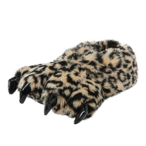 Damen und Herren niedliche Cartoon Hausschuhe warme Baumwolle weicher Hausschuhe Indoor Leopardenmuster flauschige Neuheit Hausschuhe Schuhe Leopard Damen 42 von Briskorry