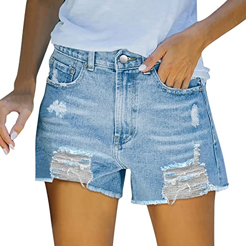 Kurze Hose Damen Jeans Mode Jeans Shorts Destroyed Ripped Jeansshorts Mit Raw Saum Casual Sommer Kurze Hosen Einfach Denim Shorts Klassische Bermuda Shorts Stretch Denim-Hotpants für Alltag Kurze Hose Damen Jeans Mode Jeans Shorts Destroyed Ripped Jeansshorts Mit Raw Saum Casual Sommer Kurze Hosen Einfach Denim Shorts Klassische Bermuda Shorts Stretch Denim-Hotpants für Alltag von Briskorry