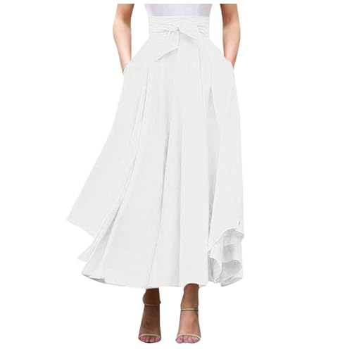 Langer Rock Damen Sommer High Waist Maxirock Elegant Sommerkleid mit Taschen Einfarbiges Bohemien Strandrock Leicht Wickelrock Mode Skirt Bequeme Unterrock Lose Freizeitrock Weiches Strandkleider Langer Rock Damen Sommer High Waist Maxirock Elegant Sommerkleid mit Taschen Einfarbiges Bohemien Strandrock Leicht Wickelrock Mode Skirt Bequeme Unterrock Lose Freizeitrock Weiches Strandkleider von Briskorry