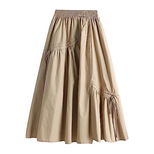 Maxirock Damen Lang Sommer Einfarbiges Maxirock Elastische Taille Midirock A-Linie Skirt Leicht Strandrock Casual Wickelrock Lose Freizeitrock Mode Bequeme Sommerkleid Elegant Strandkleider Maxirock Damen Lang Sommer Einfarbiges Maxirock Elastische Taille Midirock A-Linie Skirt Leicht Strandrock Casual Wickelrock Lose Freizeitrock Mode Bequeme Sommerkleid Elegant Strandkleider von Briskorry