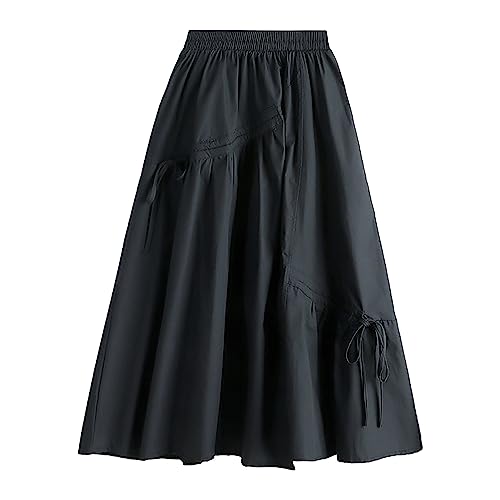 Maxirock Damen Lang Sommer Einfarbiges Maxirock Elastische Taille Midirock A-Linie Skirt Leicht Strandrock Casual Wickelrock Lose Freizeitrock Mode Bequeme Sommerkleid Elegant Strandkleider Maxirock Damen Lang Sommer Einfarbiges Maxirock Elastische Taille Midirock A-Linie Skirt Leicht Strandrock Casual Wickelrock Lose Freizeitrock Mode Bequeme Sommerkleid Elegant Strandkleider von Briskorry