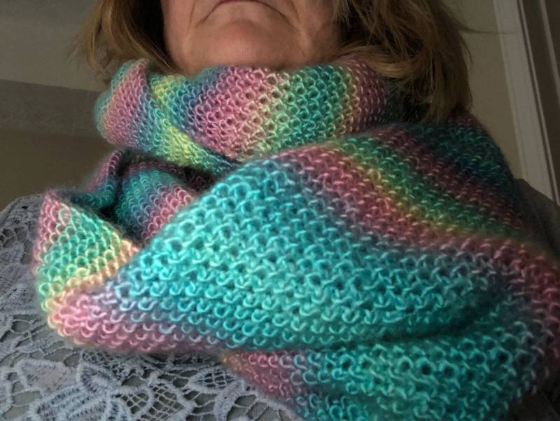 Von Hand Gestrickte Schal Von Britknitwits - Rosa/Gelb/Blau Versandkostenfrei Von Hand Gestrickte Schal Von Britknitwits - Rosa/Gelb/Blau Versandkostenfrei von BritKnitWits2