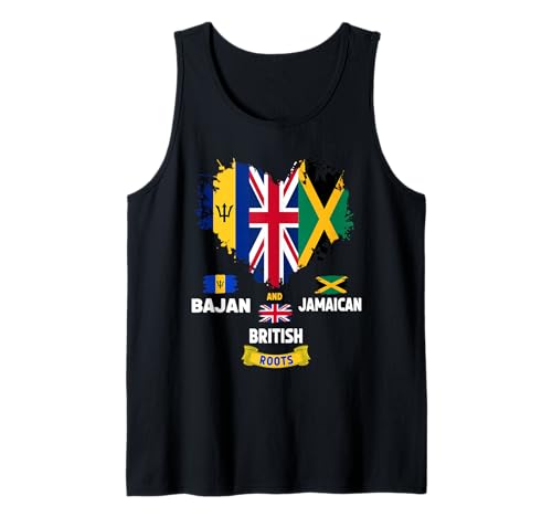Bajan British & Jamaican Flag Outfit Idee für Kinder Heritage Tank Top von British Bajan Jamaican Roots Themed Idea For Women