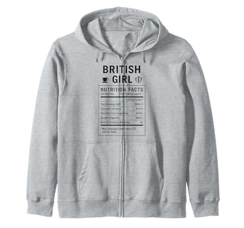 Lustiges Britisches Mädchen, stolze Frauen mit britischen Wurzeln Kapuzenjacke Lustiges Britisches Mädchen, stolze Frauen mit britischen Wurzeln Kapuzenjacke von British Humor Gifts for UK Women Girls