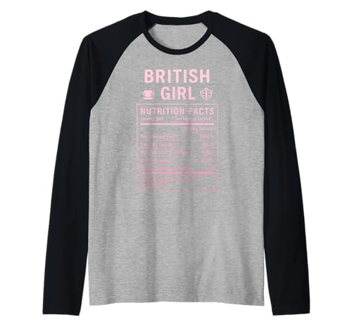 Lustiges Britisches Mädchen, stolze Frauen mit britischen Wurzeln Raglan Lustiges Britisches Mädchen, stolze Frauen mit britischen Wurzeln Raglan von British Humor Gifts for UK Women Girls