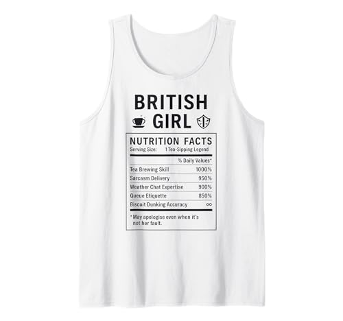 Lustiges Britisches Mädchen, stolze Frauen mit britischen Wurzeln Tank Top Lustiges Britisches Mädchen, stolze Frauen mit britischen Wurzeln Tank Top von British Humor Gifts for UK Women Girls
