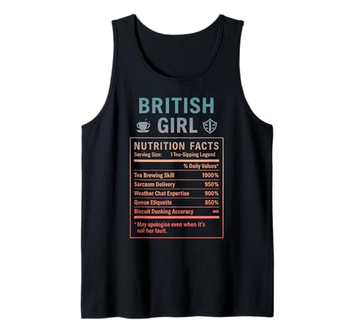 Lustiges Britisches Mädchen, stolze Frauen mit britischen Wurzeln Tank Top Lustiges Britisches Mädchen, stolze Frauen mit britischen Wurzeln Tank Top von British Humor Gifts for UK Women Girls