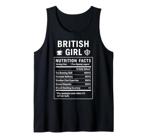 Lustiges Britisches Mädchen, stolze Frauen mit britischen Wurzeln Tank Top Lustiges Britisches Mädchen, stolze Frauen mit britischen Wurzeln Tank Top von British Humor Gifts for UK Women Girls