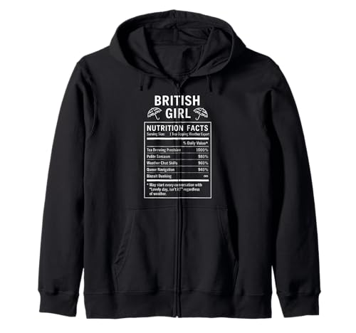 Lustiges Britisches Mädchen, stolze Frauen mit britischen Wurzeln Kapuzenjacke von British Humor Gifts for Women of the UK
