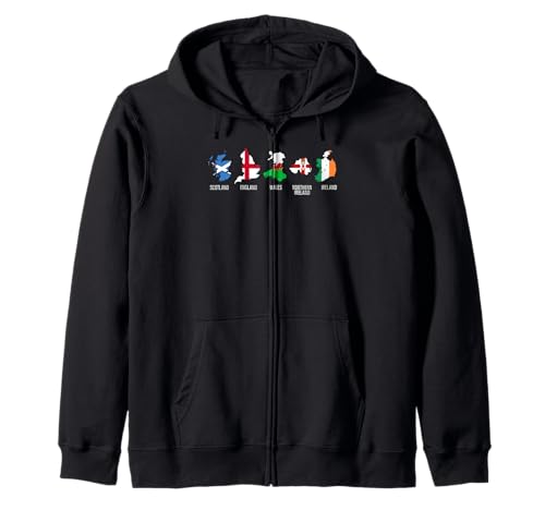 Britische Inseln Länder und Flaggen geeignet für Männer und Frauen. Kapuzenjacke Britische Inseln Länder und Flaggen geeignet für Männer und Frauen. Kapuzenjacke von British Isles Flag Products