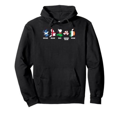Britische Inseln Länder und Flaggen geeignet für Männer und Frauen. Pullover Hoodie Britische Inseln Länder und Flaggen geeignet für Männer und Frauen. Pullover Hoodie von British Isles Flag Products